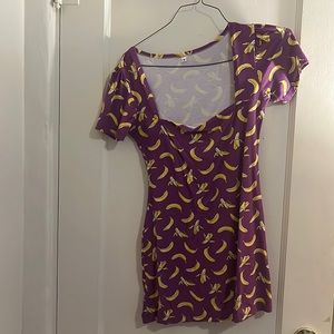 Purple banana dress